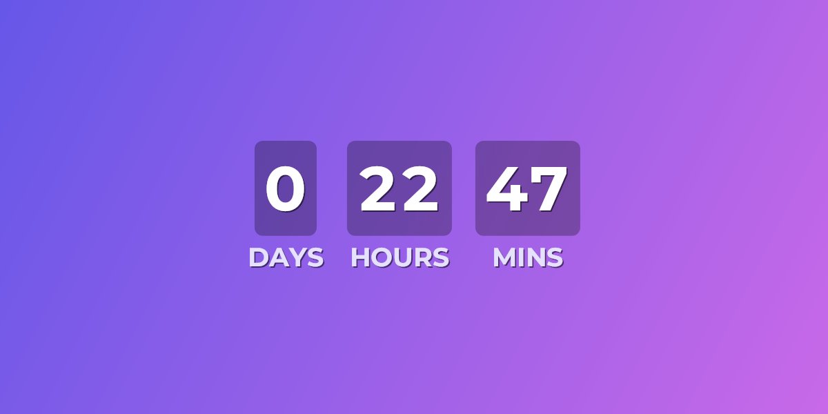 Flash sale countdown timer