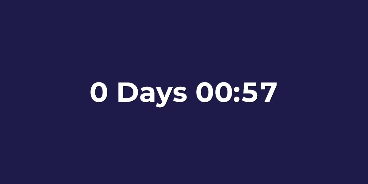 Webinar countdown timer